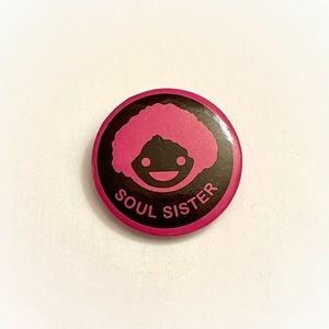 House of Blues Soul Sister Pink Black Pinback Button